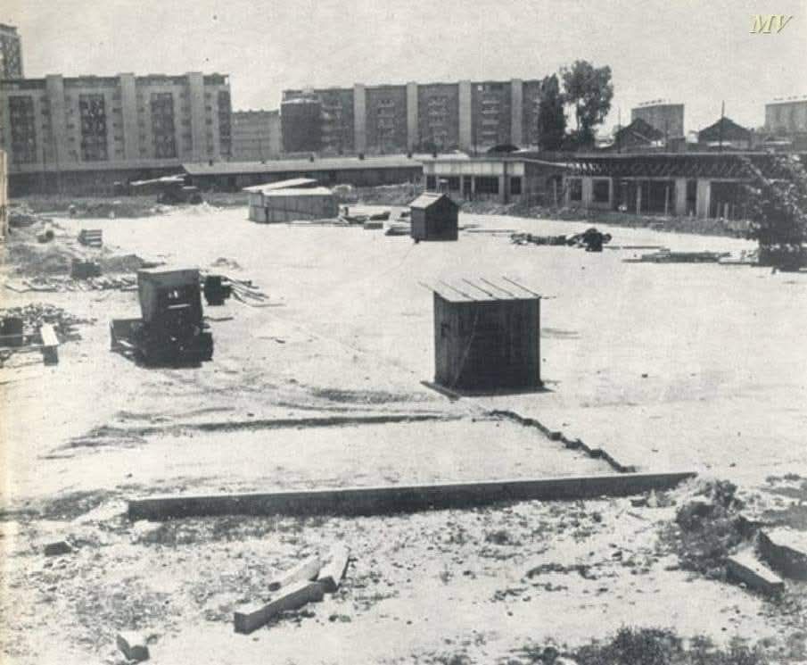 Autobusni kolodvor, Avenija Marina Držića 1962. godine. U izgradnji